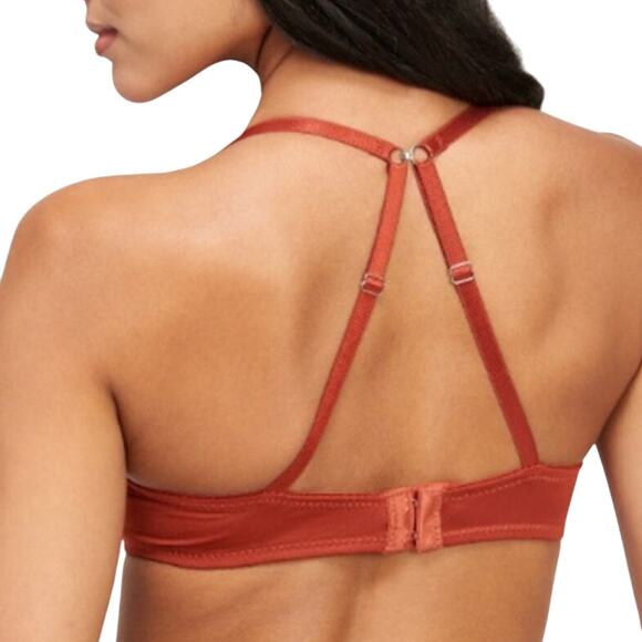 Fredericks of Hollywood Rust Diana Push Up Plunge Multiway Underwire Bra 36C - Picture 2 of 8